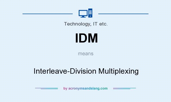 What does IDM mean? It stands for Interleave-Division Multiplexing