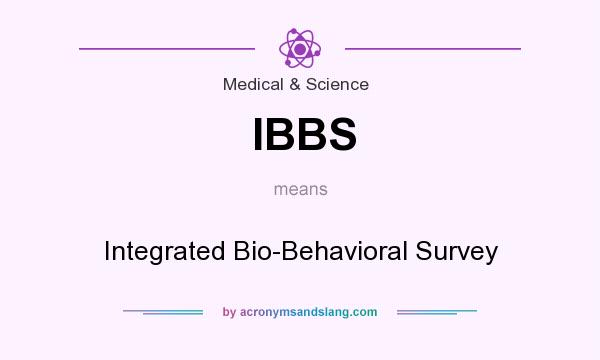 What does IBBS mean? It stands for Integrated Bio-Behavioral Survey