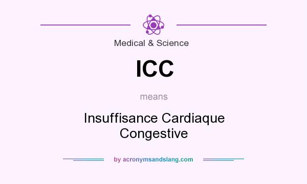 What does ICC mean? It stands for Insuffisance Cardiaque Congestive