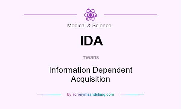 What does IDA mean? It stands for Information Dependent Acquisition