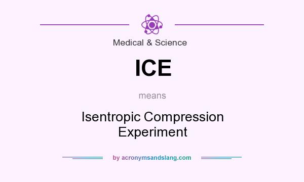 What does ICE mean? It stands for Isentropic Compression Experiment