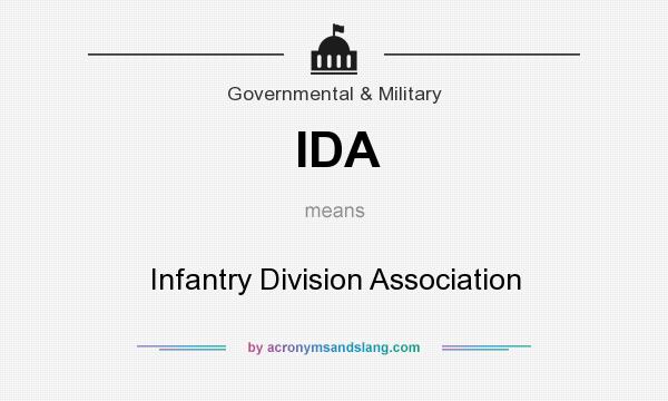 What does IDA mean? It stands for Infantry Division Association