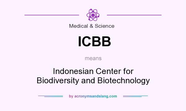 What does ICBB mean? It stands for Indonesian Center for Biodiversity and Biotechnology