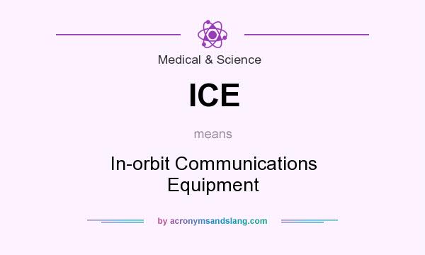 What does ICE mean? It stands for In-orbit Communications Equipment