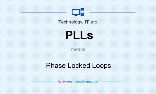 What does PLLs mean? It stands for Phase Locked Loops