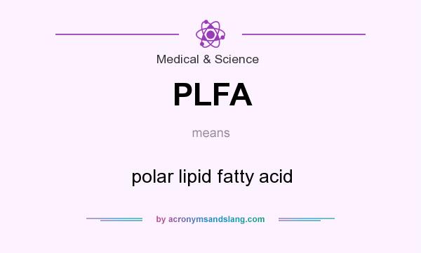 What does PLFA mean? It stands for polar lipid fatty acid