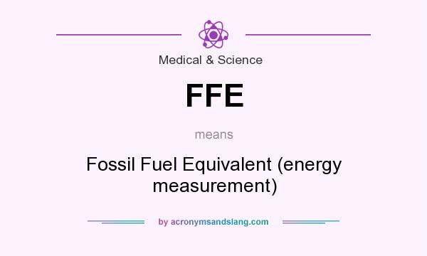 What does FFE mean? It stands for Fossil Fuel Equivalent (energy measurement)