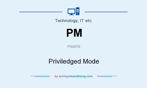 What does PM mean? It stands for Priviledged Mode