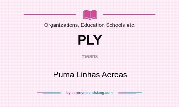 What does PLY mean? It stands for Puma Linhas Aereas