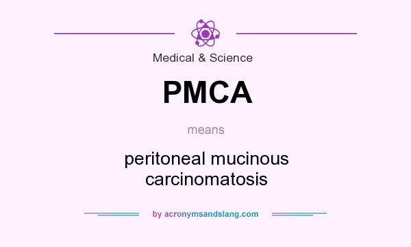What does PMCA mean? It stands for peritoneal mucinous carcinomatosis
