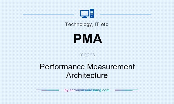 What does PMA mean? It stands for Performance Measurement Architecture