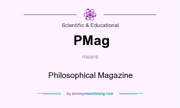 What does PMag mean? It stands for Philosophical Magazine