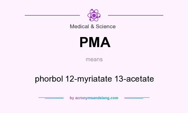 What does PMA mean? It stands for phorbol 12-myriatate 13-acetate