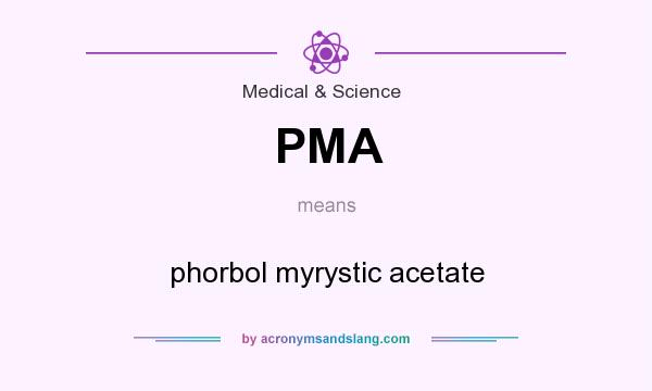 What does PMA mean? It stands for phorbol myrystic acetate
