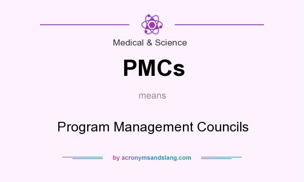 What does PMCs mean? It stands for Program Management Councils