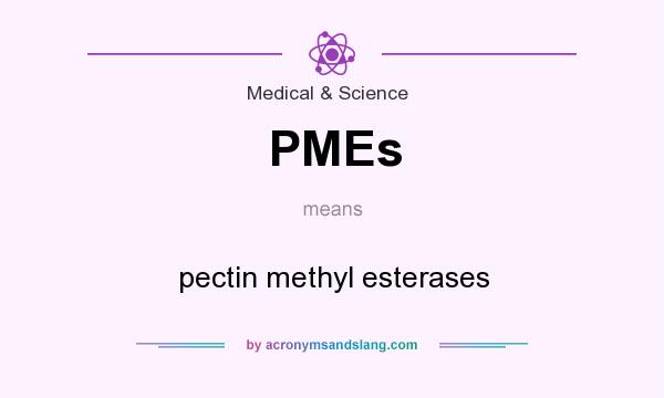What does PMEs mean? It stands for pectin methyl esterases