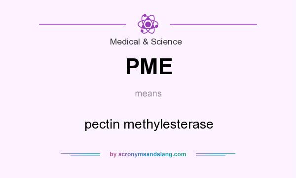 What does PME mean? It stands for pectin methylesterase