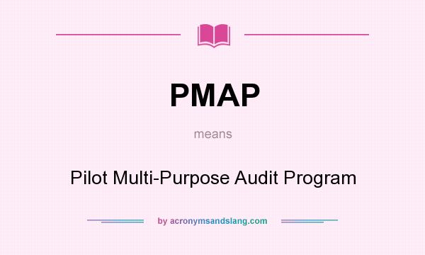 What does PMAP mean? It stands for Pilot Multi-Purpose Audit Program