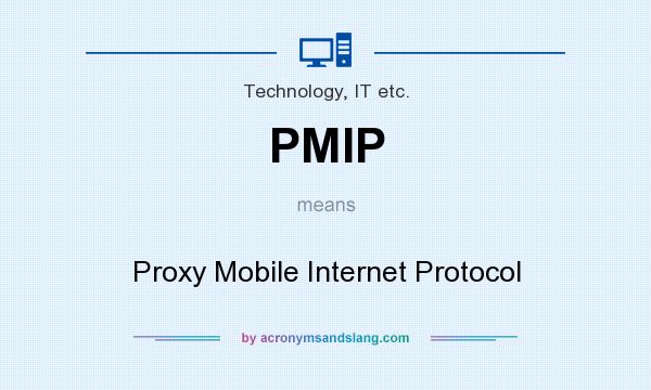 What does PMIP mean? It stands for Proxy Mobile Internet Protocol