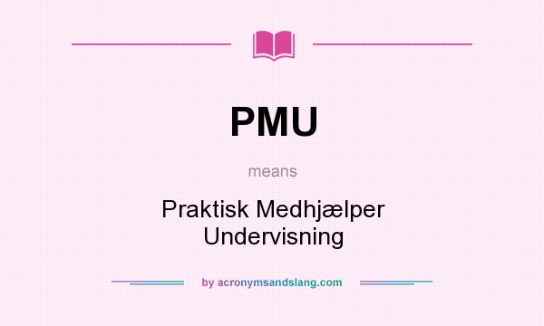 What does PMU mean? It stands for Praktisk Medhjælper Undervisning