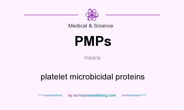 What does PMPs mean? It stands for platelet microbicidal proteins