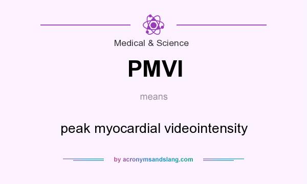What does PMVI mean? It stands for peak myocardial videointensity