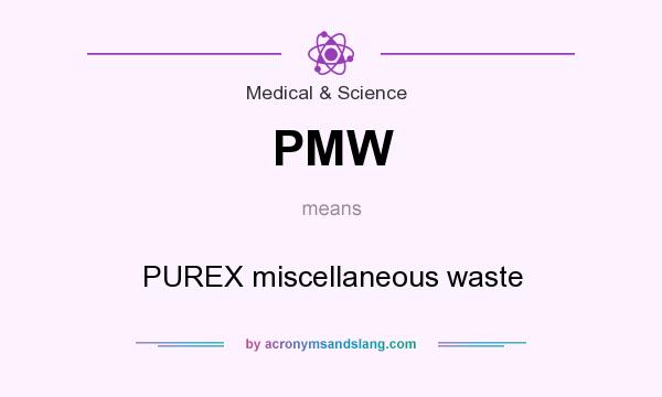 What does PMW mean? It stands for PUREX miscellaneous waste
