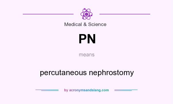 What does PN mean? It stands for percutaneous nephrostomy