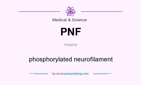What does PNF mean? It stands for phosphorylated neurofilament