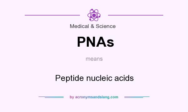 What does PNAs mean? It stands for Peptide nucleic acids