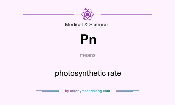 What does Pn mean? It stands for photosynthetic rate