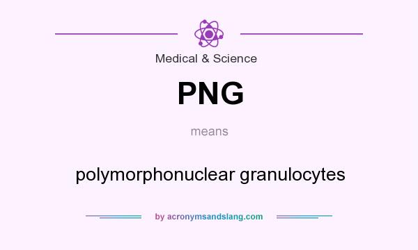 What does PNG mean? It stands for polymorphonuclear granulocytes