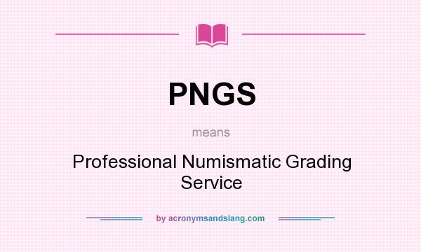 What does PNGS mean? It stands for Professional Numismatic Grading Service