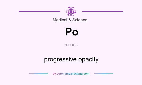 What does Po mean? It stands for progressive opacity