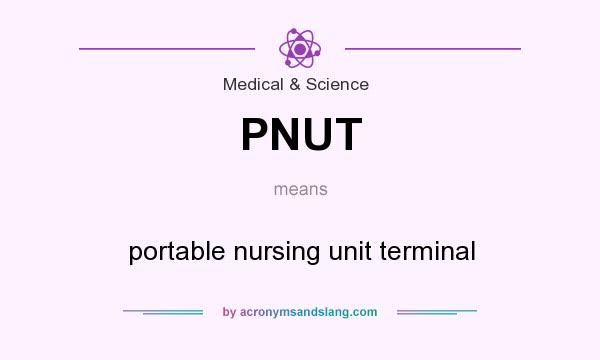 What does PNUT mean? It stands for portable nursing unit terminal
