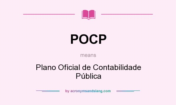 What does POCP mean? It stands for Plano Oficial de Contabilidade Pública