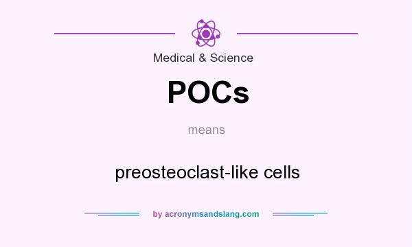 What does POCs mean? It stands for preosteoclast-like cells