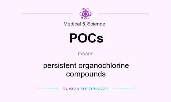 What does POCs mean? It stands for persistent organochlorine compounds