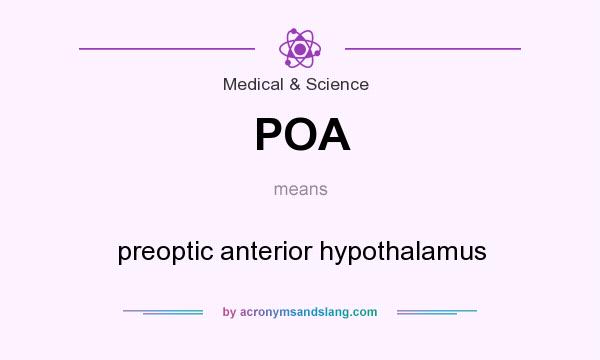 What does POA mean? It stands for preoptic anterior hypothalamus