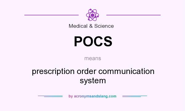 What does POCS mean? It stands for prescription order communication system