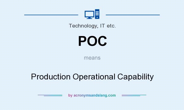 What does POC mean? It stands for Production Operational Capability