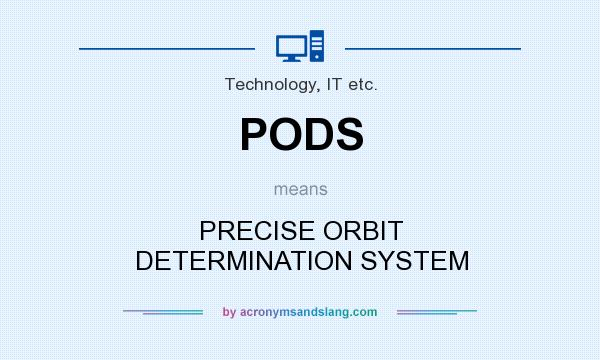What does PODS mean? It stands for PRECISE ORBIT DETERMINATION SYSTEM