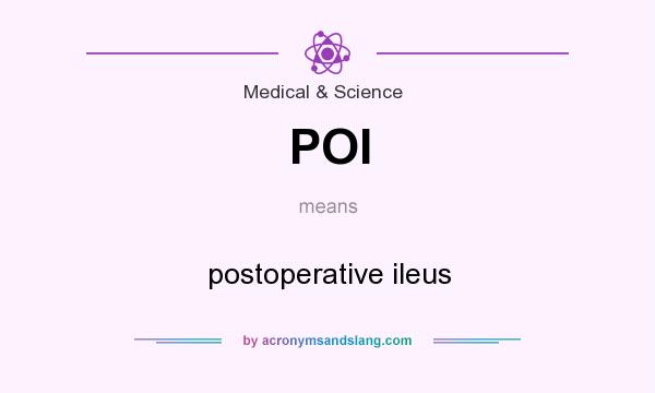 What does POI mean? It stands for postoperative ileus
