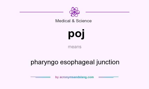 What does poj mean? It stands for pharyngo esophageal junction