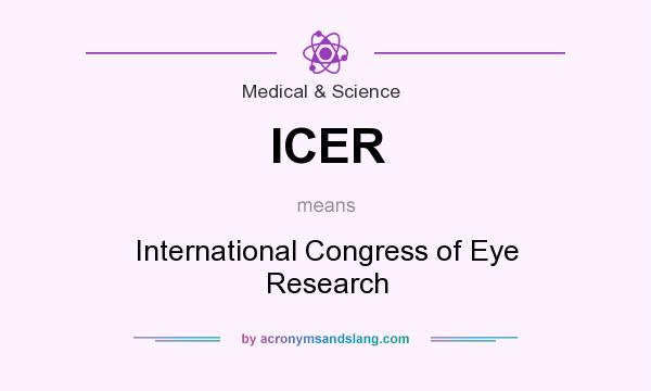 What does ICER mean? It stands for International Congress of Eye Research