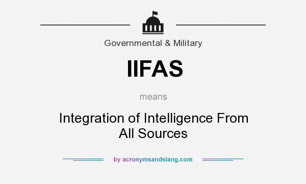 What does IIFAS mean? It stands for Integration of Intelligence From All Sources