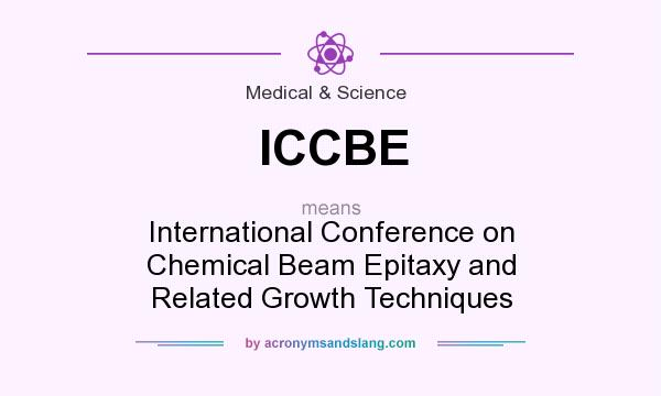 What does ICCBE mean? It stands for International Conference on Chemical Beam Epitaxy and Related Growth Techniques