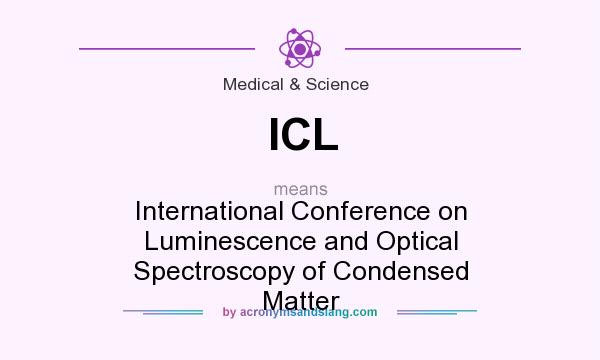 What does ICL mean? It stands for International Conference on Luminescence and Optical Spectroscopy of Condensed Matter
