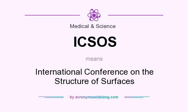 What does ICSOS mean? It stands for International Conference on the Structure of Surfaces