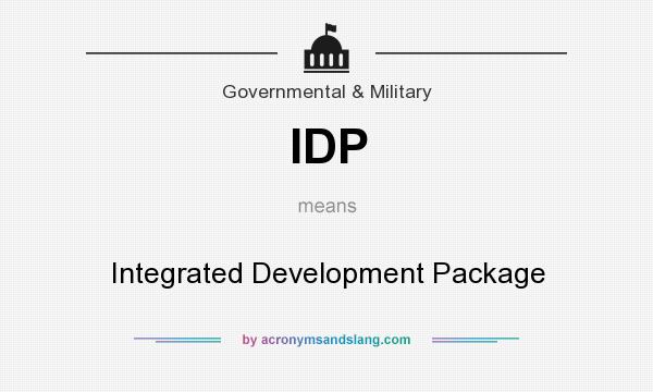 What does IDP mean? It stands for Integrated Development Package